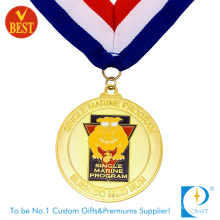 China de alta calidad de oro personalizado de chapado de hornear barniz run medalla en aleación de zinc